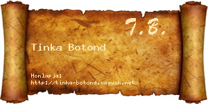 Tinka Botond névjegykártya
